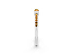 Baguette Citrine Pavé Band in White gold with Bar Setting_2