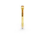 Baguette Citrine Pavé Band in Yellow gold with Bar Setting_2