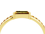 Baguette Citrine Pavé Band in Yellow gold with Bar Setting_4