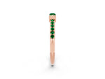Baguette Emerald Pavé Band in Rose gold with Bar Setting_2