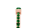 Baguette Emerald Pavé Band in Rose gold with Bar Setting_5