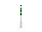 Baguette Emerald Pavé Band in White gold with Bar Setting_2