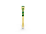 Baguette Emerald Pavé Band in Yellow gold with Bar Setting_2