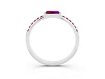 Baguette Garnet Pavé Band in Silver with Bar Setting_3