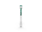 Baguette Green Sapphire Pavé Band in Platinum with Bar Setting_2