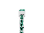 Baguette Green Sapphire Pavé Band in Platinum with Bar Setting_5