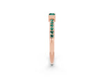 Baguette Green Sapphire Pavé Band in Rose gold with Bar Setting_2