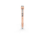 Baguette Moissanite Pavé Band in Rose gold with Bar Setting_2