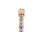 Baguette Moissanite Pavé Band in Rose gold with Bar Setting_5