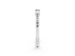 Baguette Moissanite Pavé Band in Silver with Bar Setting_2