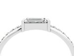 Baguette Moissanite Pavé Band in Silver with Bar Setting_4