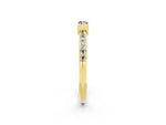 Baguette Moissanite Pavé Band in Yellow gold with Bar Setting_2