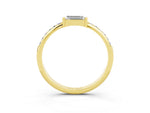 Baguette Moissanite Pavé Band in Yellow gold with Bar Setting_3