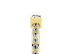 Baguette Moissanite Pavé Band in Yellow gold with Bar Setting_5
