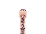 Baguette Morganite Pavé Band in Rose gold with Bar Setting_5