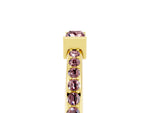Baguette Morganite Pavé Band in Yellow gold with Bar Setting_5