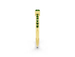 Baguette Peridot Pavé Band in Yellow gold with Bar Setting_2