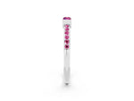 Baguette Pink Sapphire Pavé Band in Platinum with Bar Setting_2