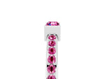 Baguette Pink Sapphire Pavé Band in White gold with Bar Setting_5