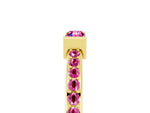 Baguette Pink Sapphire Pavé Band in Yellow gold with Bar Setting_5