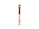 Baguette Ruby Pavé Band in Rose gold with Bar Setting_2