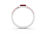 Baguette Ruby Pavé Band in Silver with Bar Setting_3