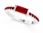 Baguette Ruby Pavé Band in White gold with Bar Setting_1