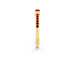 Baguette Ruby Pavé Band in Yellow gold with Bar Setting_2