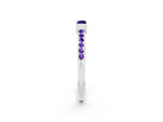 Baguette Tanzanite Pavé Band in White gold with Bar Setting_2