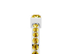 Baguette Yellow Sapphire Pavé Band in Platinum with Bar Setting_5