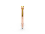 Baguette Yellow Sapphire Pavé Band in Rose gold with Bar Setting_2