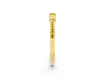 Baguette Yellow Sapphire Pavé Band in Yellow gold with Bar Setting_2