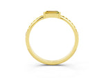Baguette Yellow Sapphire Pavé Band in Yellow gold with Bar Setting_3