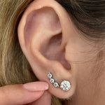 Capricorn Earrings 0.30 ct round diamonds
