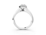 Cushion Cut Diamond Halo Ring in White gold with Cathedral Band and Prong Setting_61