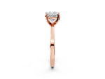 Cushion Cut Diamond Solitaire Engagement Ring in Rose gold with Prong Setting_14