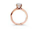 Cushion Cut Diamond Solitaire Engagement Ring in Rose gold with Prong Setting_15