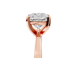 Cushion Cut Diamond Solitaire Engagement Ring in Rose gold with Prong Setting_17
