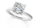 Cushion Cut Diamond Solitaire Engagement Ring in White gold with Prong Setting_13
