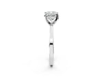Cushion Cut Diamond Solitaire Engagement Ring in White gold with Prong Setting_14