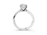 Cushion Cut Diamond Solitaire Engagement Ring in White gold with Prong Setting_15