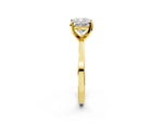 Cushion Cut Diamond Solitaire Engagement Ring in Yellow gold with Prong Setting_14