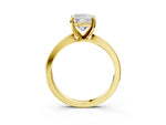 Cushion Cut Diamond Solitaire Engagement Ring in Yellow gold with Prong Setting_15