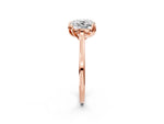 Cushion Cut Diamond Solitaire Ring in Rose gold with Flower Prong Setting_20