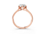 Cushion Cut Diamond Solitaire Ring in Rose gold with Flower Prong Setting_21