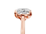 Cushion Cut Diamond Solitaire Ring in Rose gold with Flower Prong Setting_23