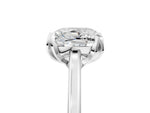 Cushion Cut Diamond Solitaire Ring in White gold with Flower Prong Setting_11