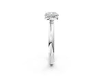 Cushion Cut Diamond Solitaire Ring in White gold with Prong Setting and Rounded Band_20