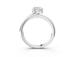 Cushion Cut Diamond Solitaire Ring in White gold with Prong Setting and Rounded Band_21