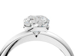 Cushion Cut Diamond Solitaire Ring in White gold with Prong Setting and Rounded Band_22